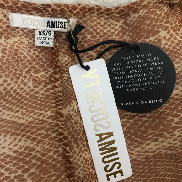 FREE PEOPLE Bodega Snake Printed Kimono Duster NWT - Picture 8 of 8